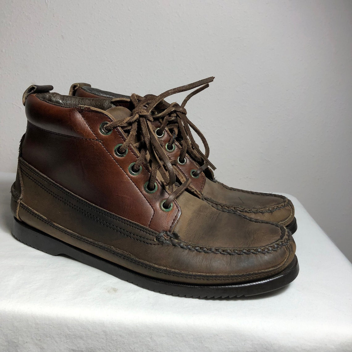 Men Size 7 1/2 Vintage Nunn Bush Brown Hiking Ankle Boots | Etsy