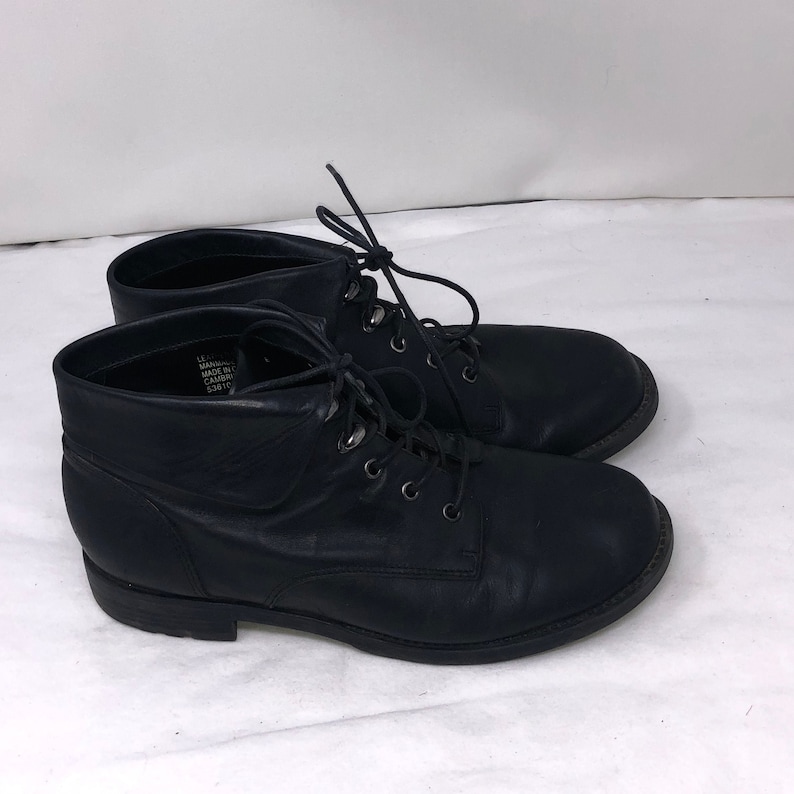 Women Size 9 Vintage Earth Shoes 90s Black Ankle Boots