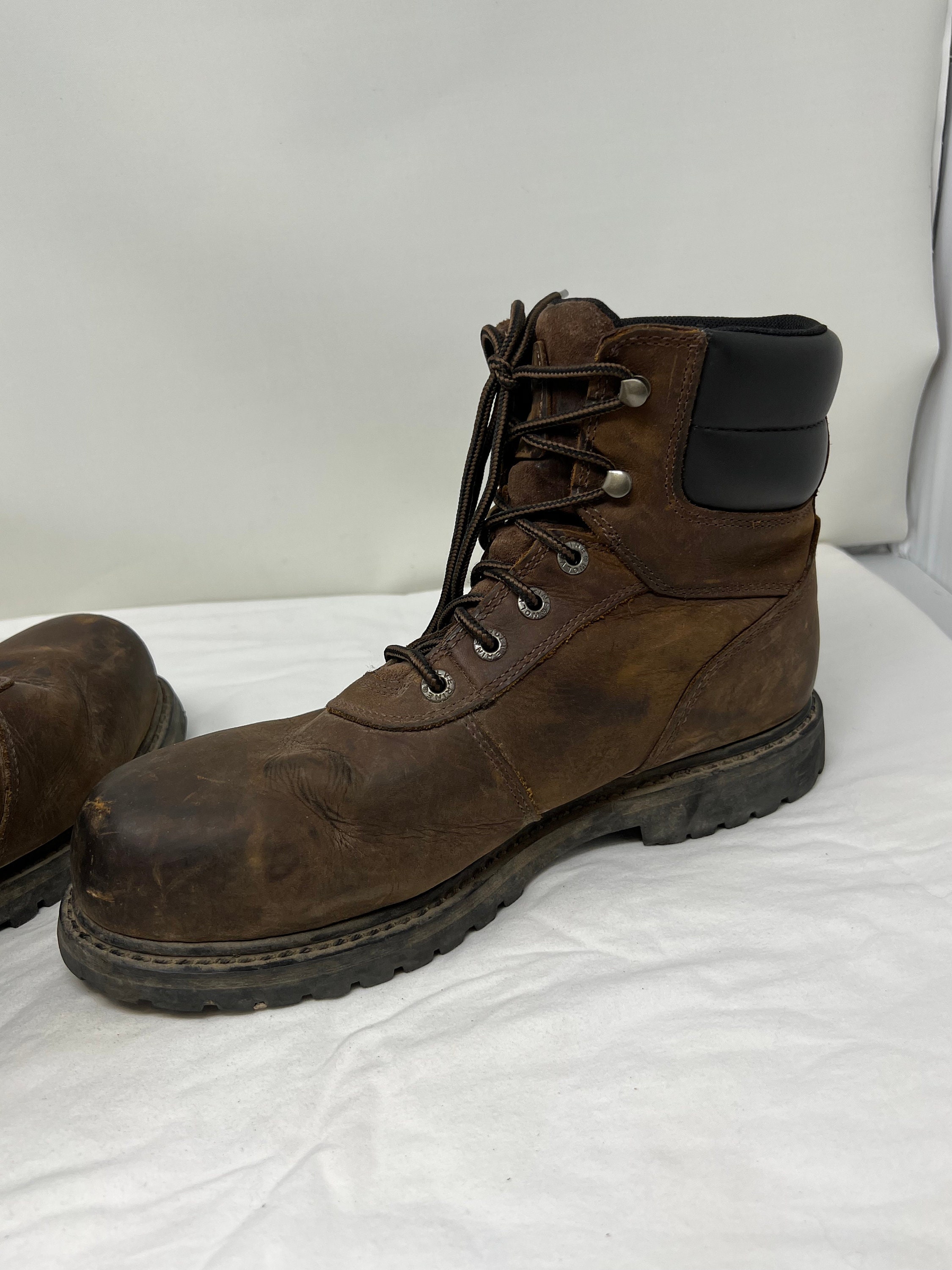 Men Size 11 1 2 Vintage Wolverine Brown Combat Boots With Steel