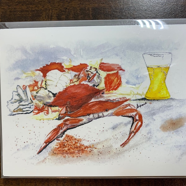 Unique Blue Crab Feast Notecard