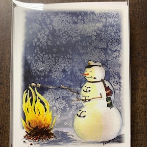 Unique Sam Snow Roasting Marshmallows by the Fire
