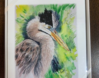 Great Blue Heron Notecard Set - Kramer's Watercolor Illustration
