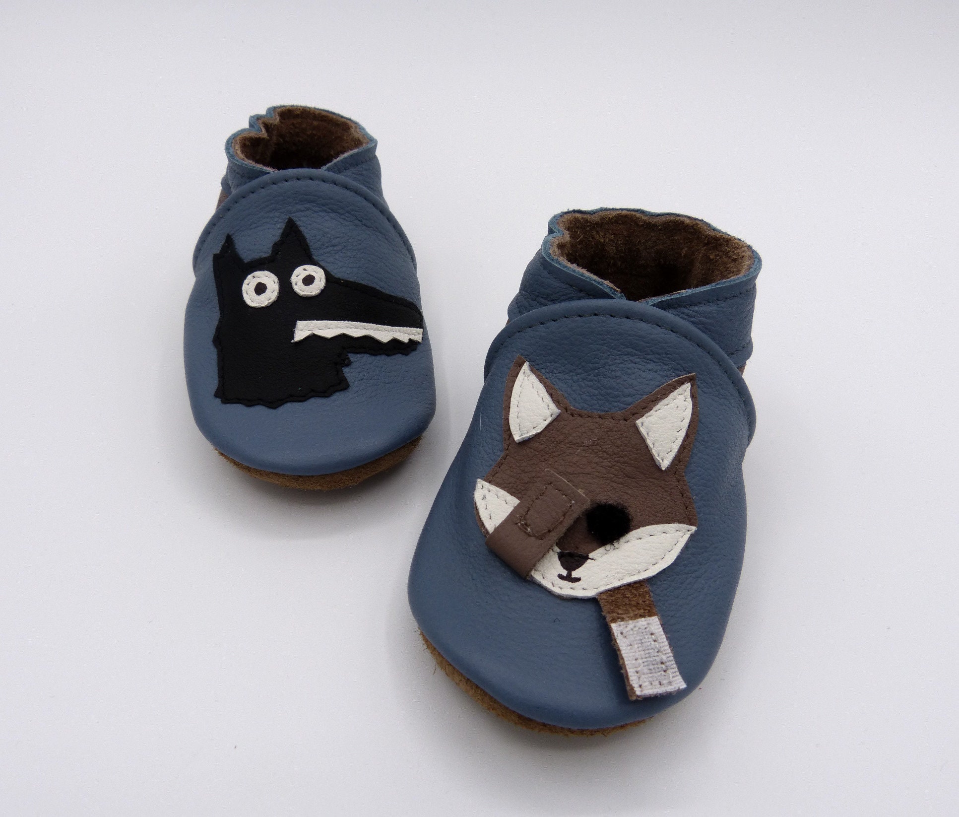 Wolf Slippers for Boys Etsy