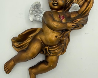 Crying Cherub Creepy Hand Painted Wall Hanging Scary Gothic Love