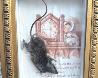 Hickory Dickory Taxidermy Mouse ShadowBox