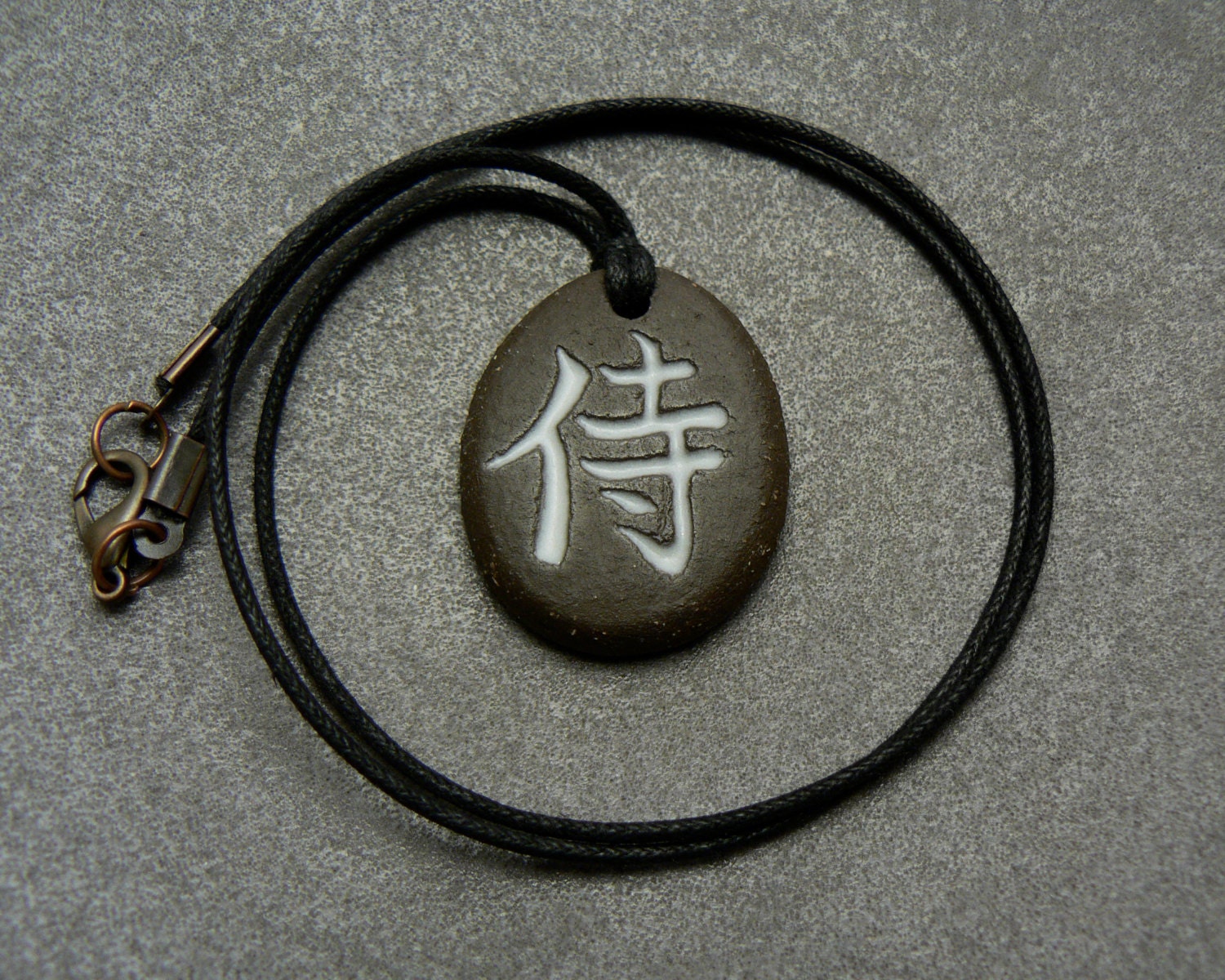 Samurai Japanese Kanji Necklace Japanese Jewelry Japanese Etsy