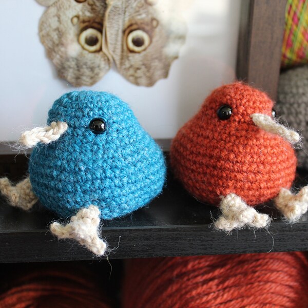 Small Crocheted Kiwi Bird Amigurumi