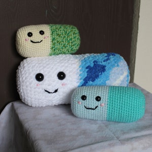 Cute Crochet Chill Pills - Blue - Green