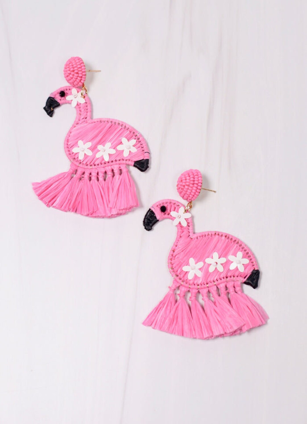 FLORA EARRINGS - PEACH FLAMINGO main image 0