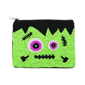 Monster seed beaded coin purse - Gifts for her, Halloween