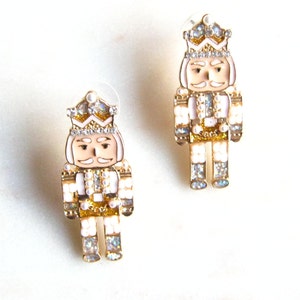 Nutcracker Stud Earrings - Holiday earrings, Christmas party gifts, Christmas earrings, Stocking stuffers