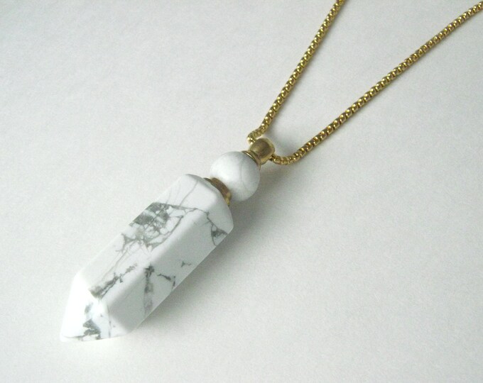 White Howlite ZARA Drop Necklace main image 1