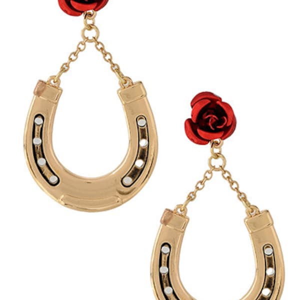 Roped in Horseshoe Earrings