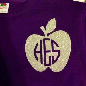 Personalized monogram teacher shirt with your school's initials!