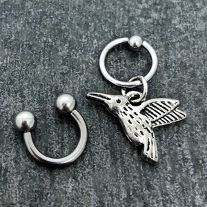 horseshoe Helix BCR tragus piercing CBR orbital cartilage 18g 316L Surgical stainless steel shark captive ring 20g 16g 14g