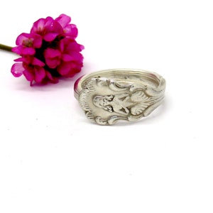 Goddess of Love narrow silver spoon ring, Norse Mythology Freya Goddess ring, Handmade silver  spoon ring