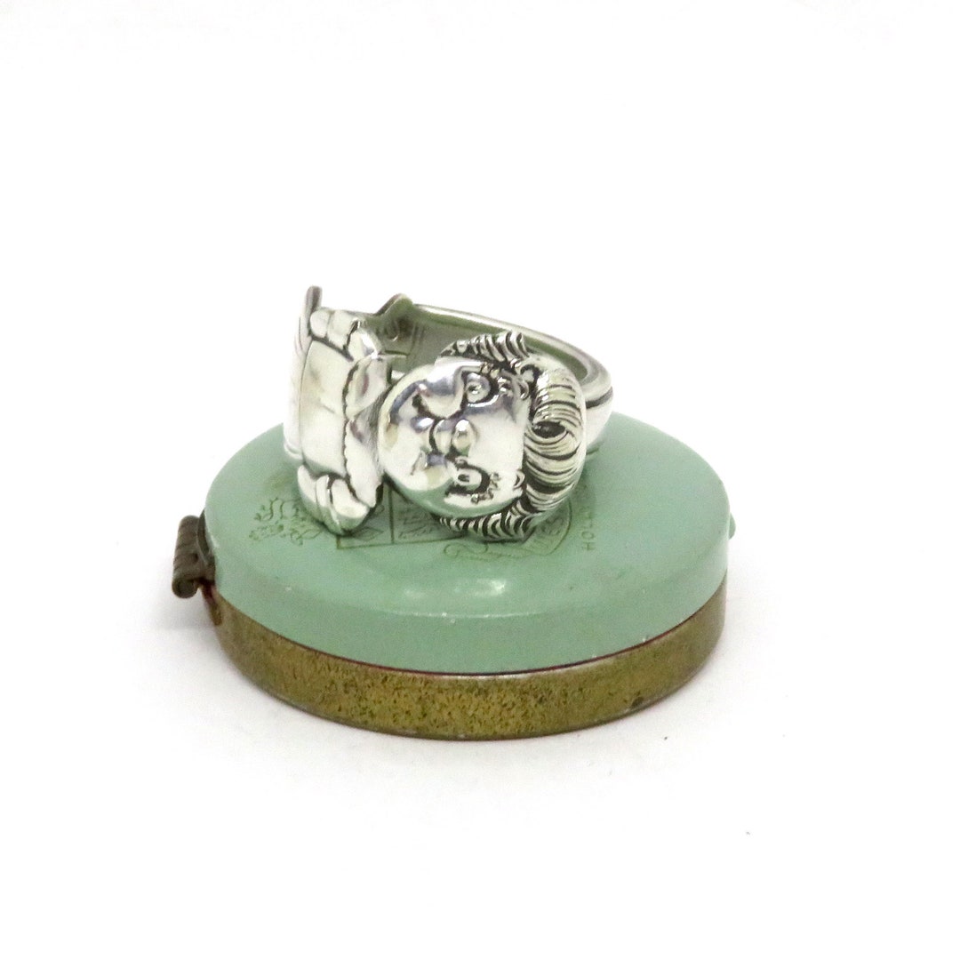 Campbells Soup Kid Silver Spoon Ring Girl Spoon Ringhandmade - Etsy