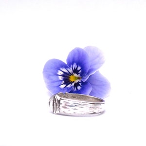 Narrow sterling silver spoon ring, Handmade spoon rings