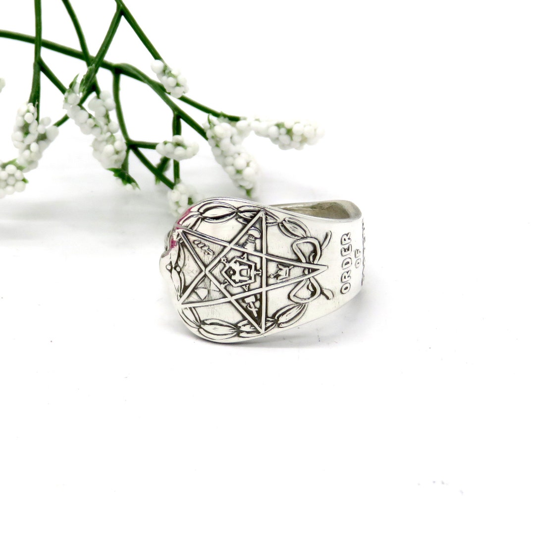 Order of the Eastern Star Ring OES Silver Spoon Ring - Etsy