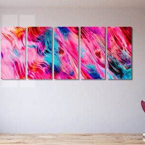 Abstract Paint Wall Art 90s Retro Decor