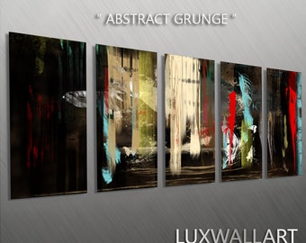 Dark Grunge Painting Style Wall Art Multi Panel