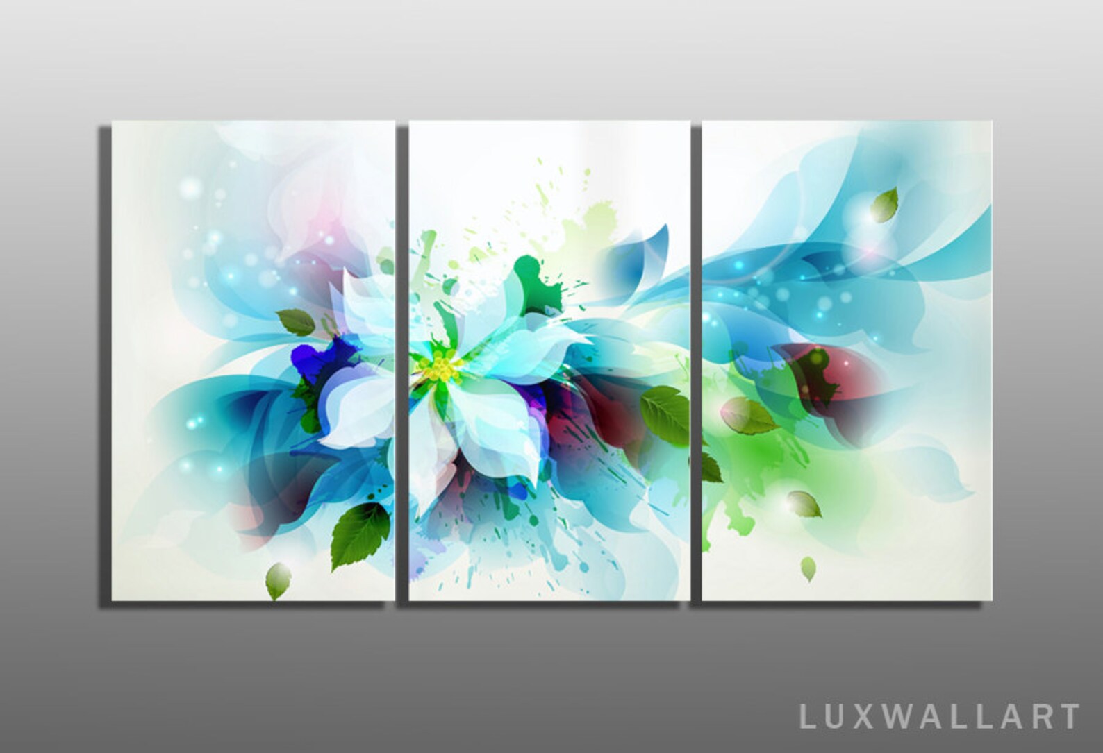 Multi Panel Flower Abstract Metal Wall Art Ready to Hang Etsy