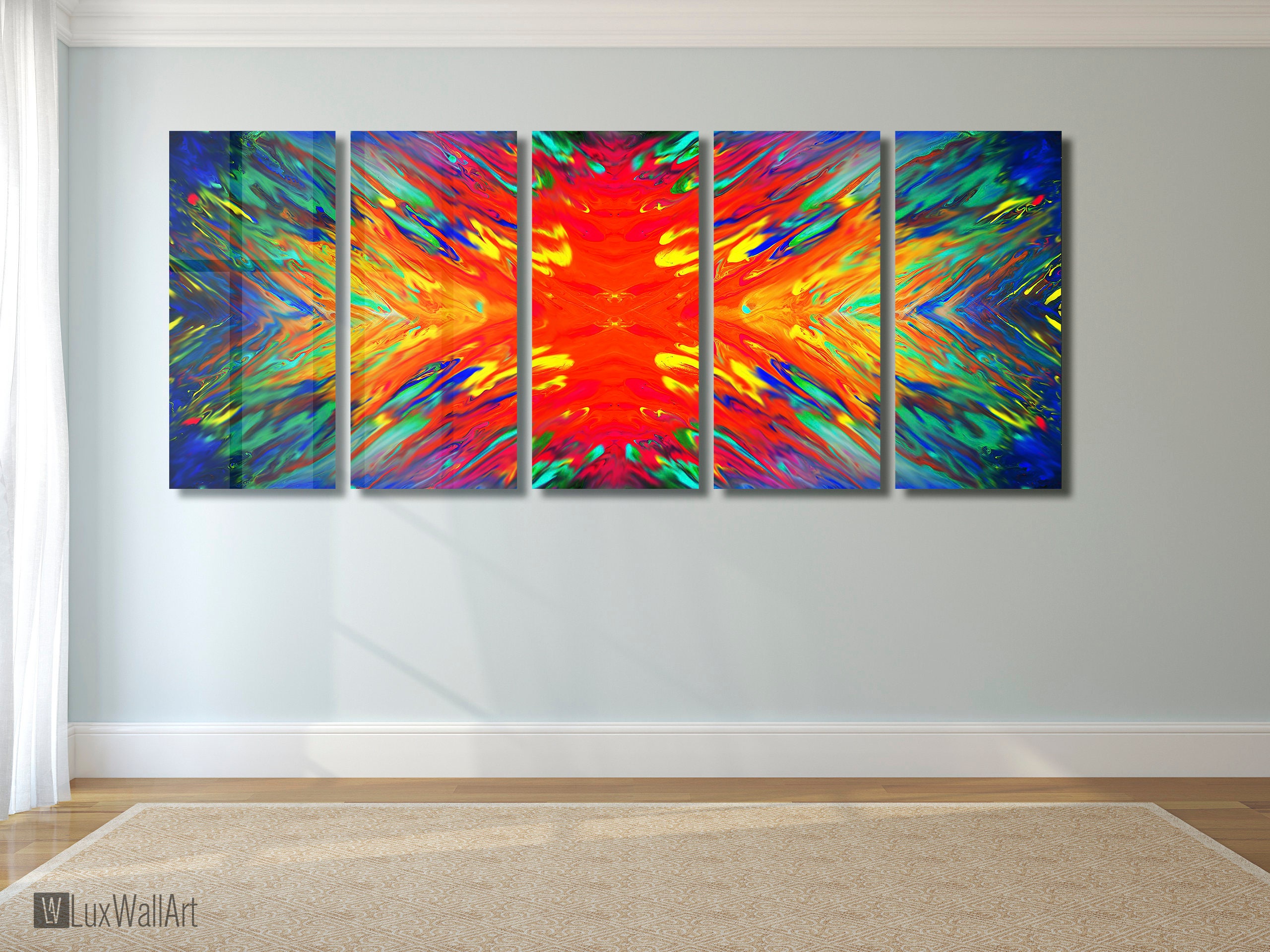 Colorful Metal Wall Art Decor Ready to Hang Etsy