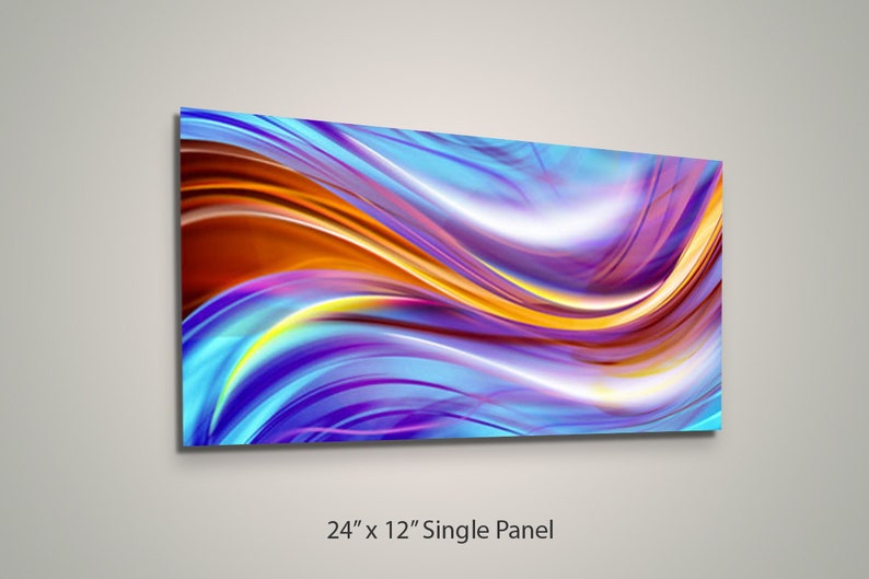 Metal Wall Art Print Wavy Bliss Etsy