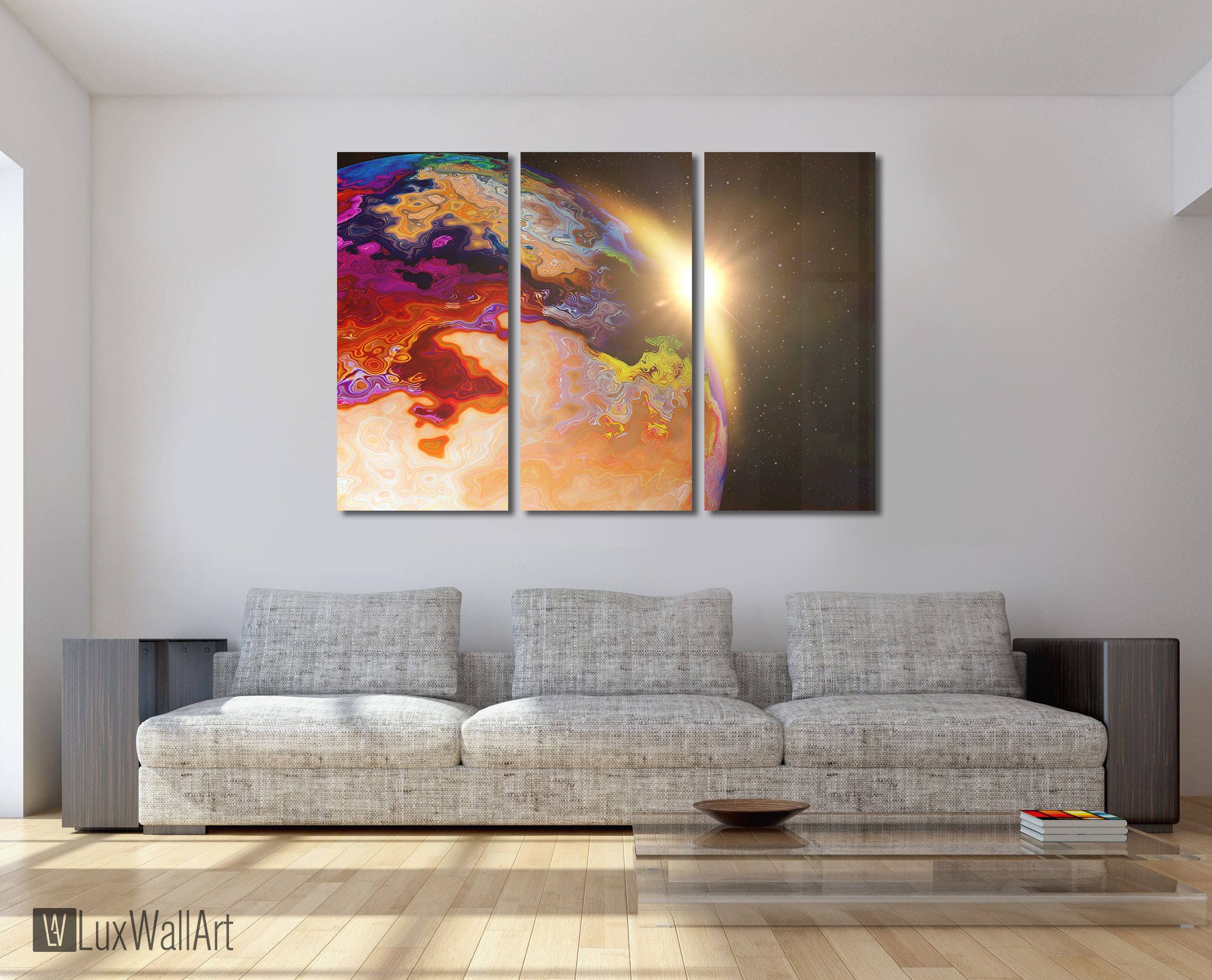 Colorful Abstract Wall Decor Art Etsy
