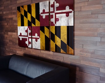 Maryland State Flag Triptych