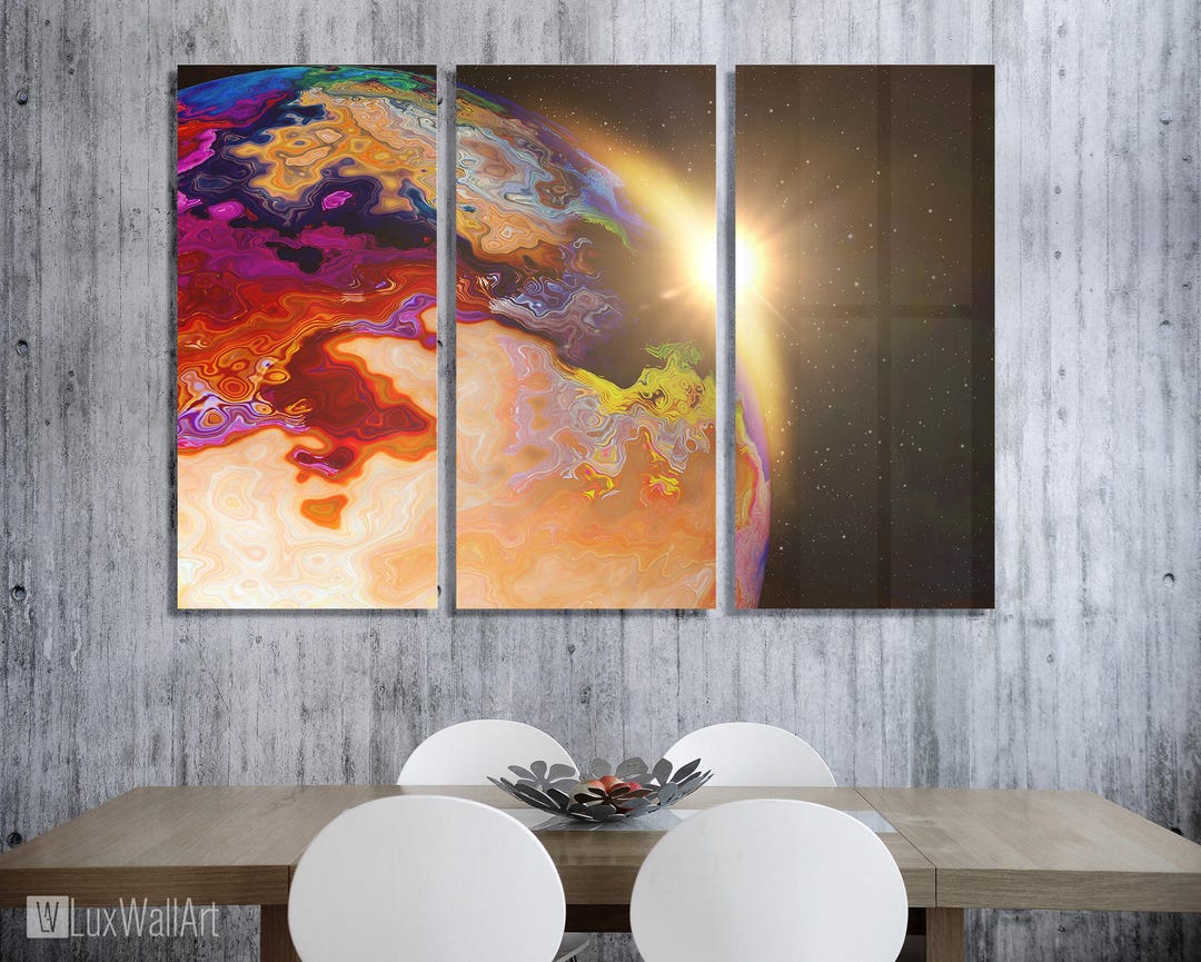 Colorful Abstract Wall Decor Art Etsy