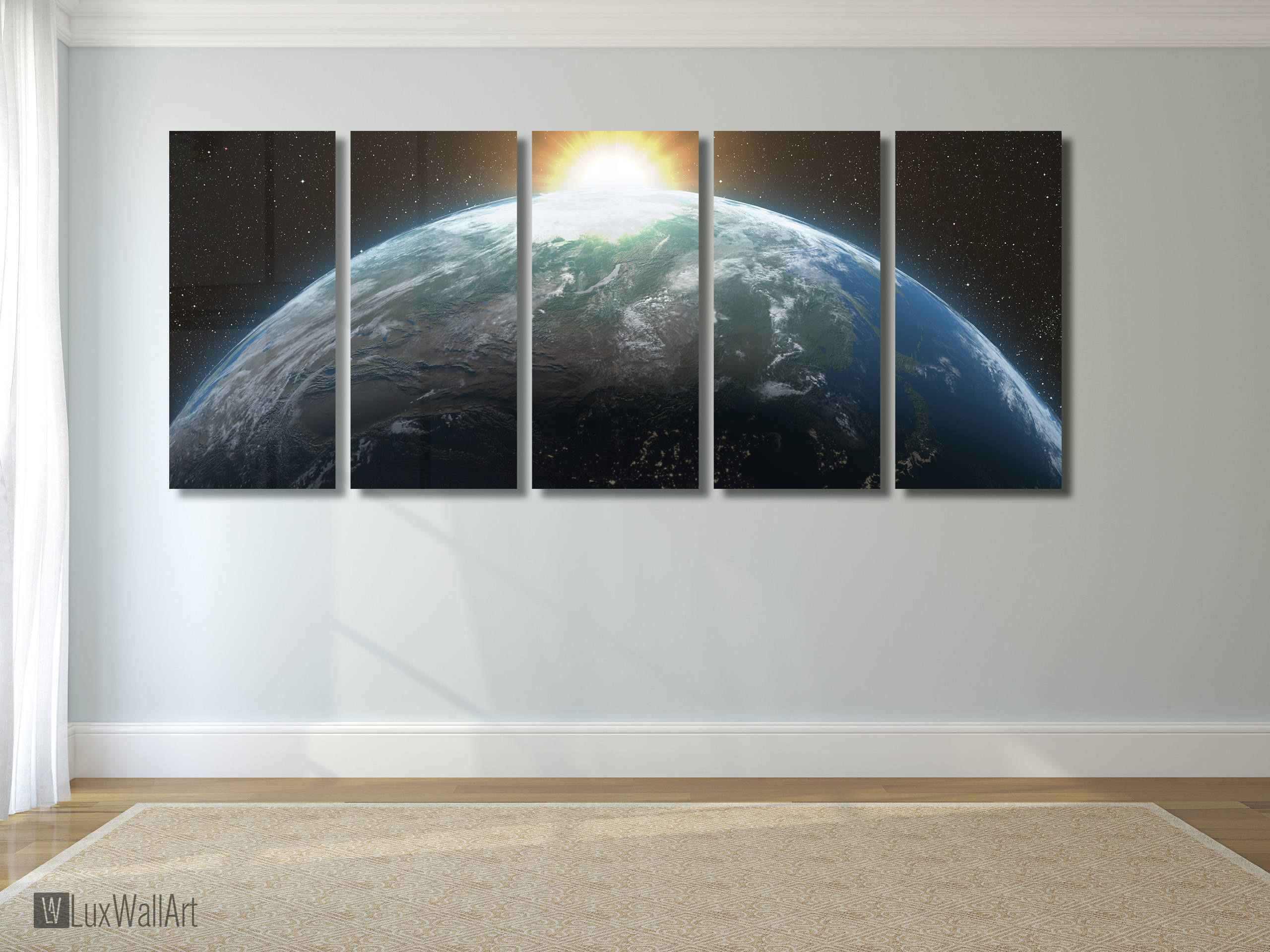 Earth Wall Art Metal Print Decor Ready to Hang Etsy UK