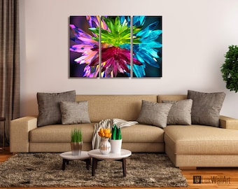 Colorful Crystals Abstract Metal Wall Art Decor