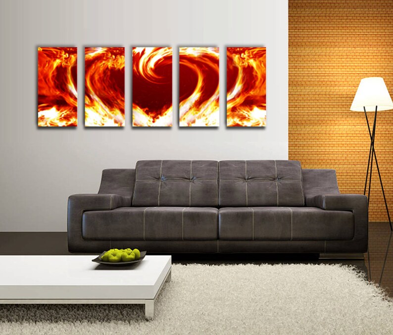 Metal Wall Art Canvas Abstract Modern Contemporary Painting Etsy