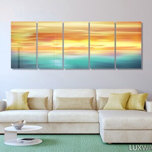 Large Abstract Metal Wall Art Decor Color Trilogy