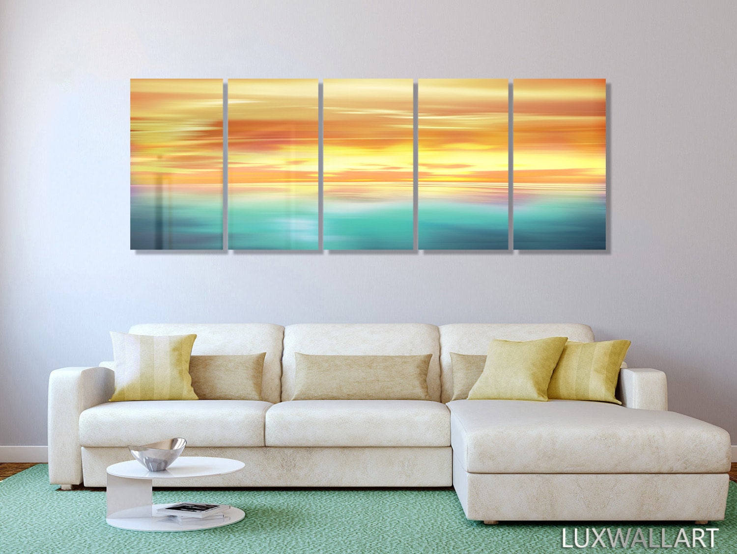 Large Abstract Metal Wall Art Decor Color Trilogy | Etsy