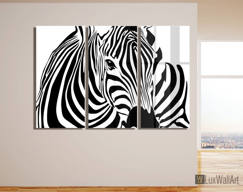 Zebra Metal Wall Art Print Ready to Hang | Etsy
