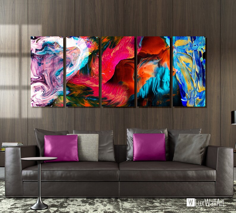 Abstract Paint Metal Wall Art Decor Etsy