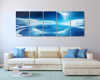 Blue Sky Large Abstract Metal Wall Art Decor