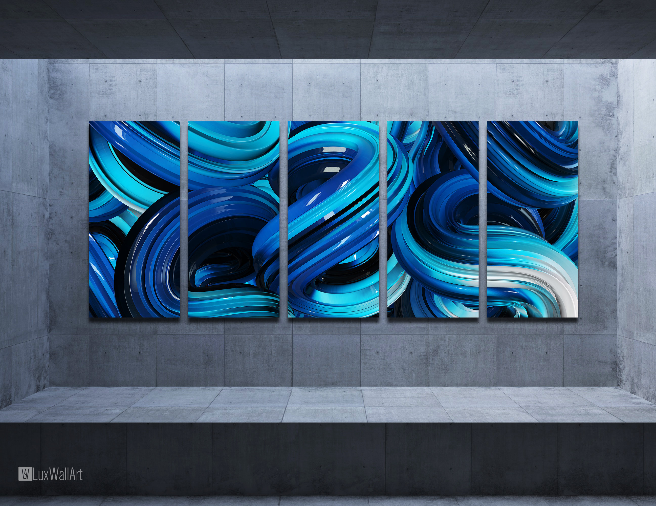 Glossy Reflective Any Color 3D Abstract Metal Wall Art Decor Etsy