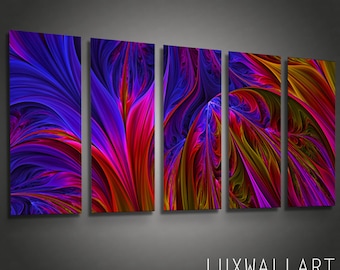 Abstract Metal Wall Art Color Depths Ready to Hang