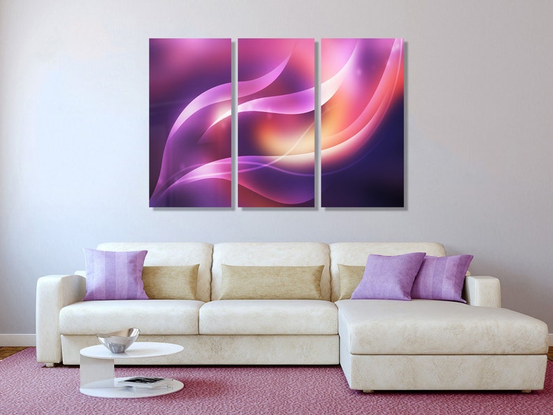 Floral Wall Art Pink Abstract | Etsy