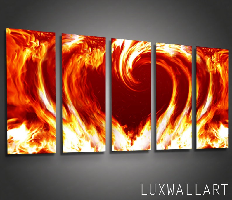 Metal Wall Art Canvas Abstract Modern Contemporary Painting Etsy