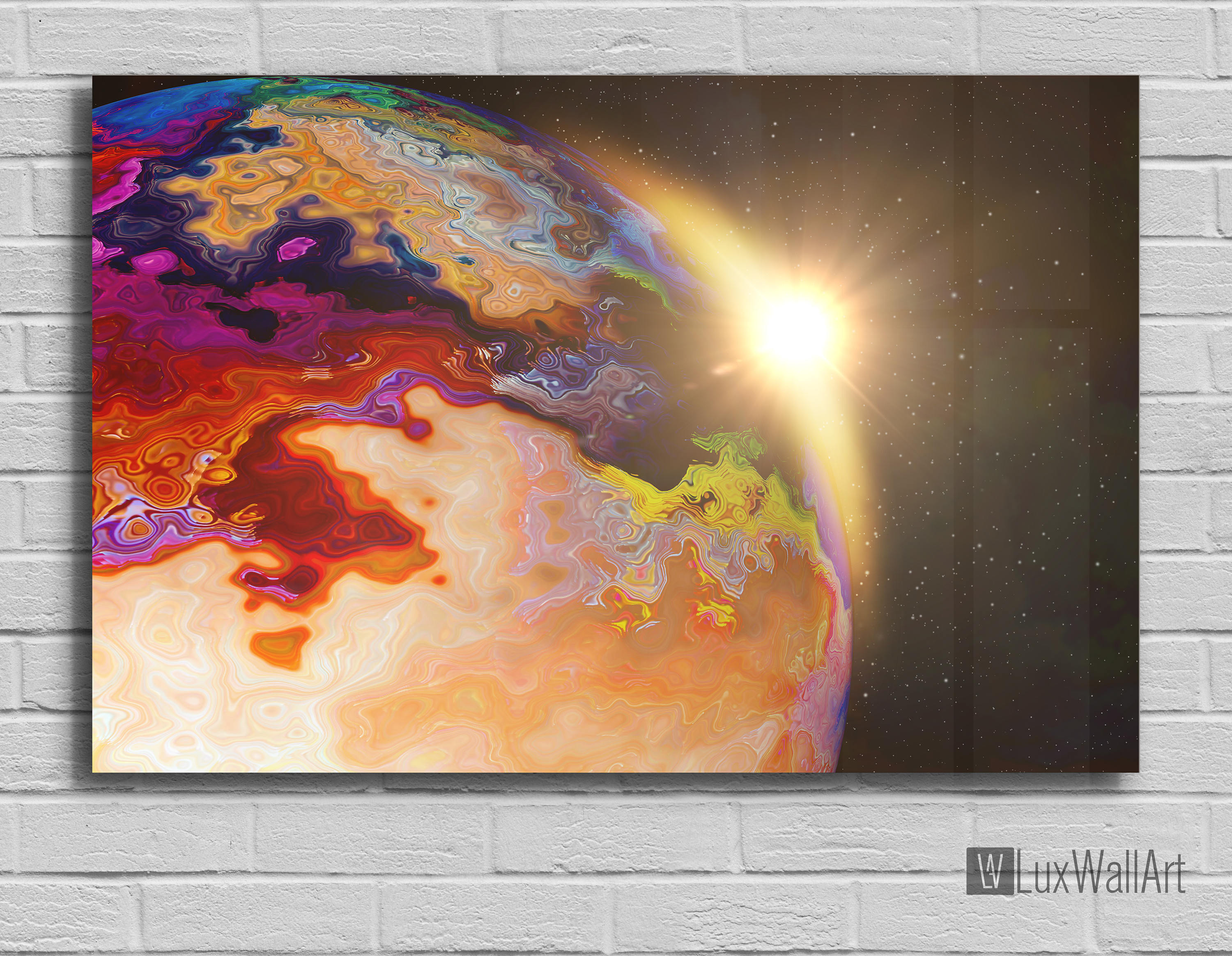 Colorful Abstract Wall Decor Art Etsy