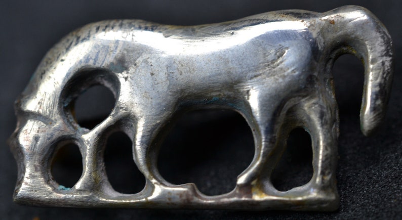 Roman Solid Silver Zoomorphic Brooch Fibula