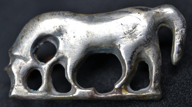 Roman Solid Silver Zoomorphic Brooch Fibula