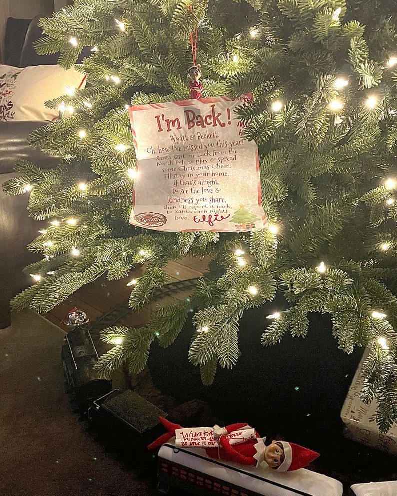 Elf Arrival Letter Elf on Shelf Letter Elf Return Letter Etsy