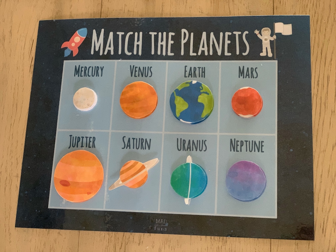 Solar System Learning Planets Activity INSTANT PRINTABLE Etsy solar-system-learning-planets-activity-instant-printable-etsy