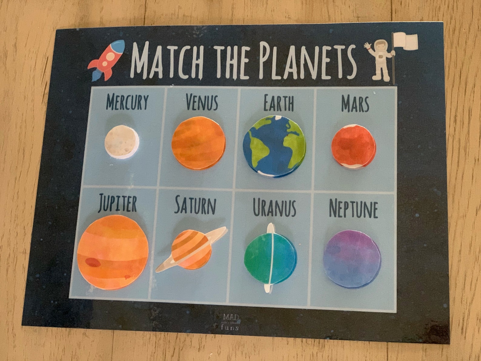 solar system learning planets activity instant printable etsy