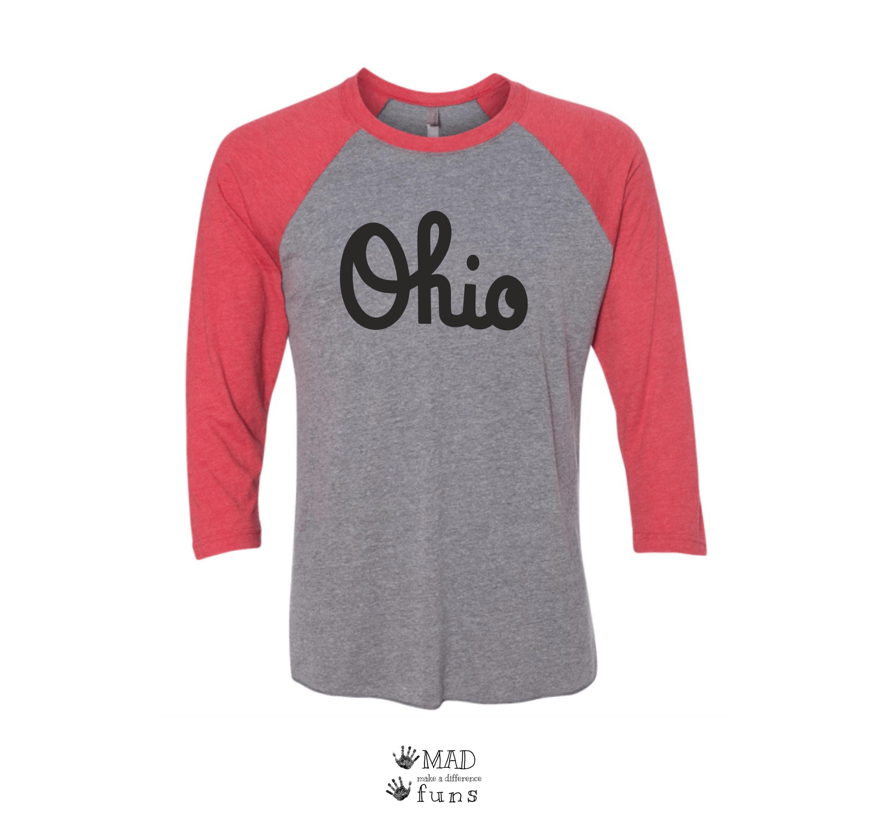 Vintage 70s 80s Wolf & Sons Ohio State Buckeyes Raglan Soft